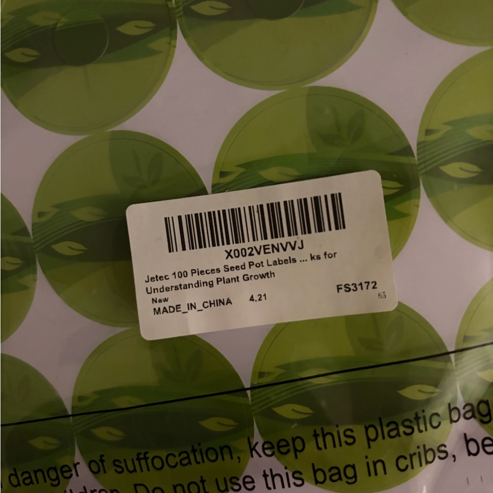 Green Seed Pot Labels
